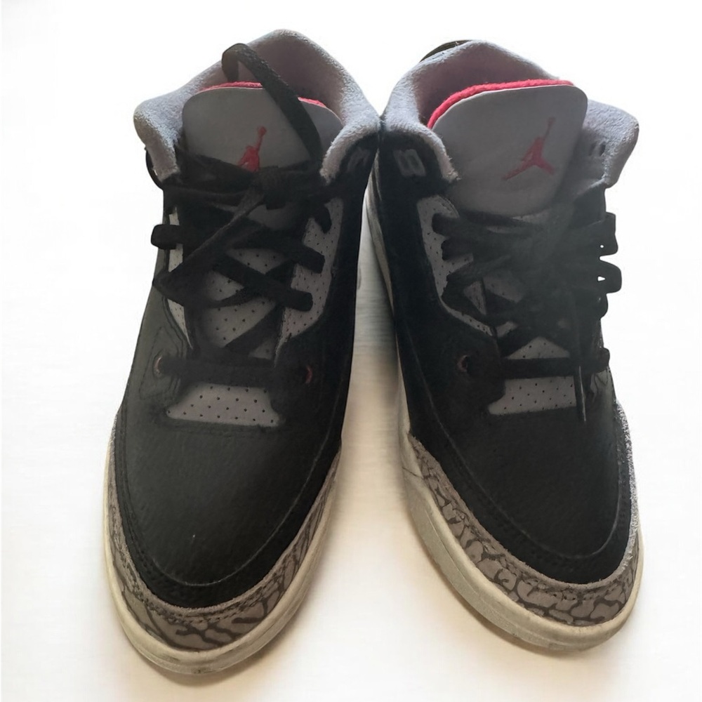 Jordan kids Black and Red Sneakers